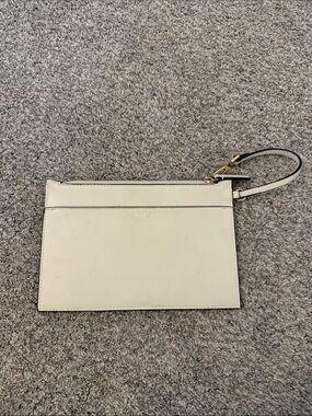 Calvin Klein Ivory Wristlet with Gold Hardware